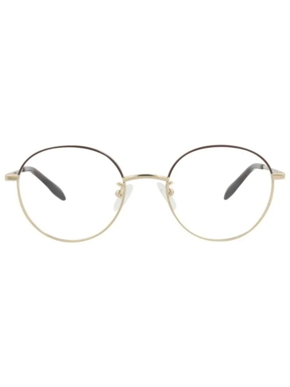 New Alexander McQueen Unisex Round/Oval Gold Gold Transparent Fashion Designer E
